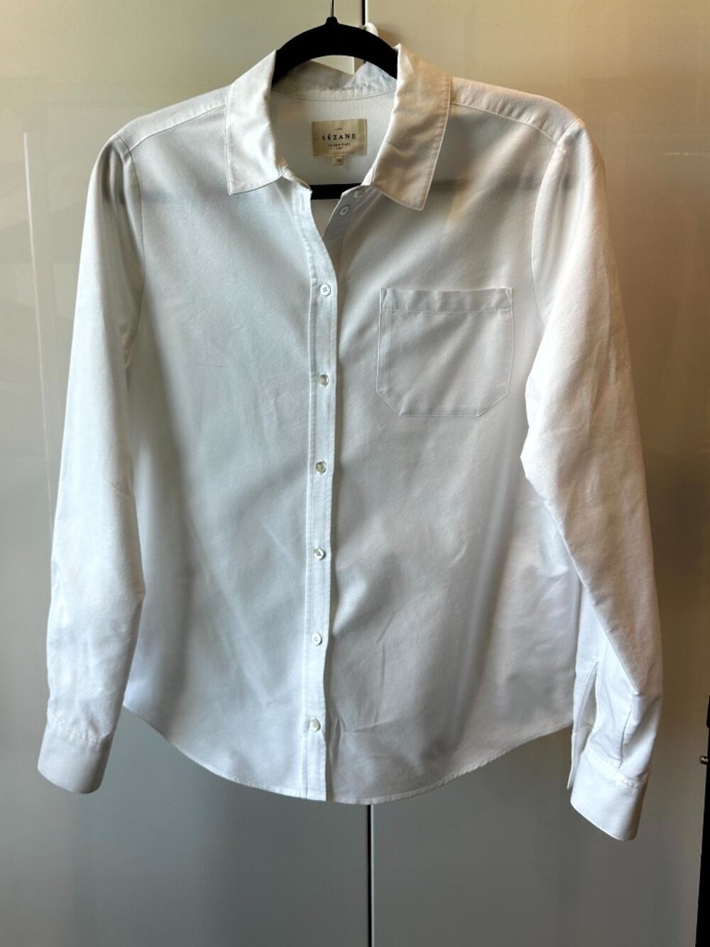 Sezane - Tomboy Button Down Shirt - White - Size 38 - Picture 5 of 11